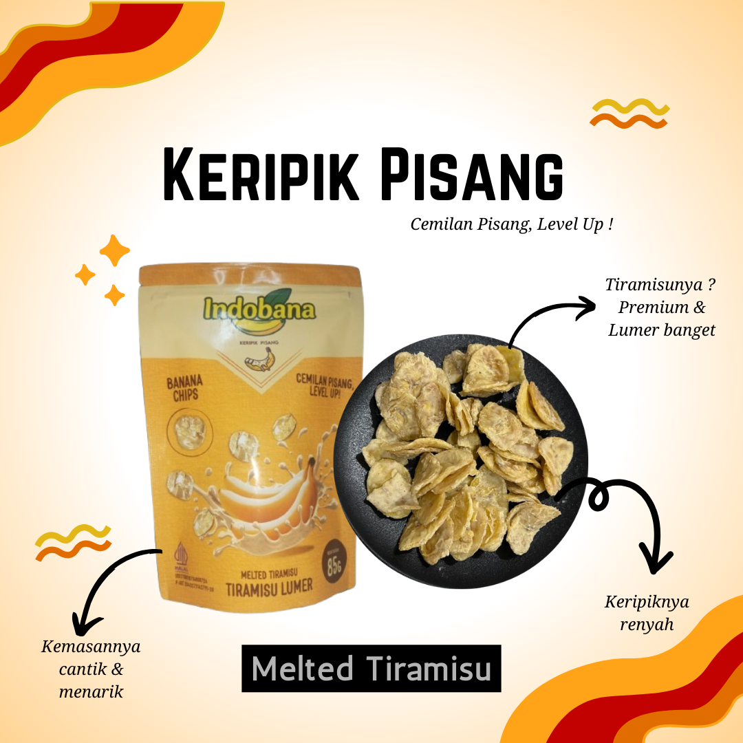 Keripik pisang tiramisu lumer