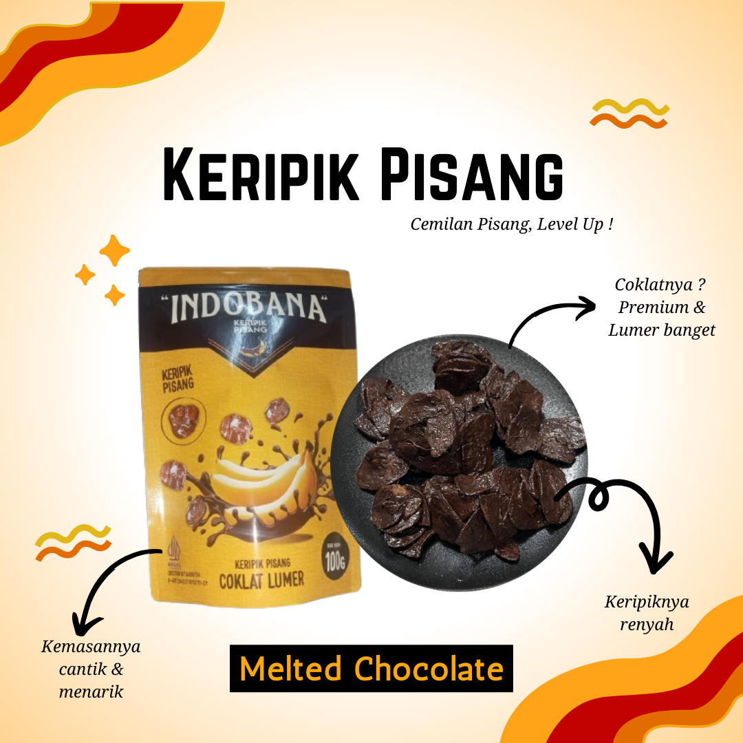 keripik pisang coklat lumer