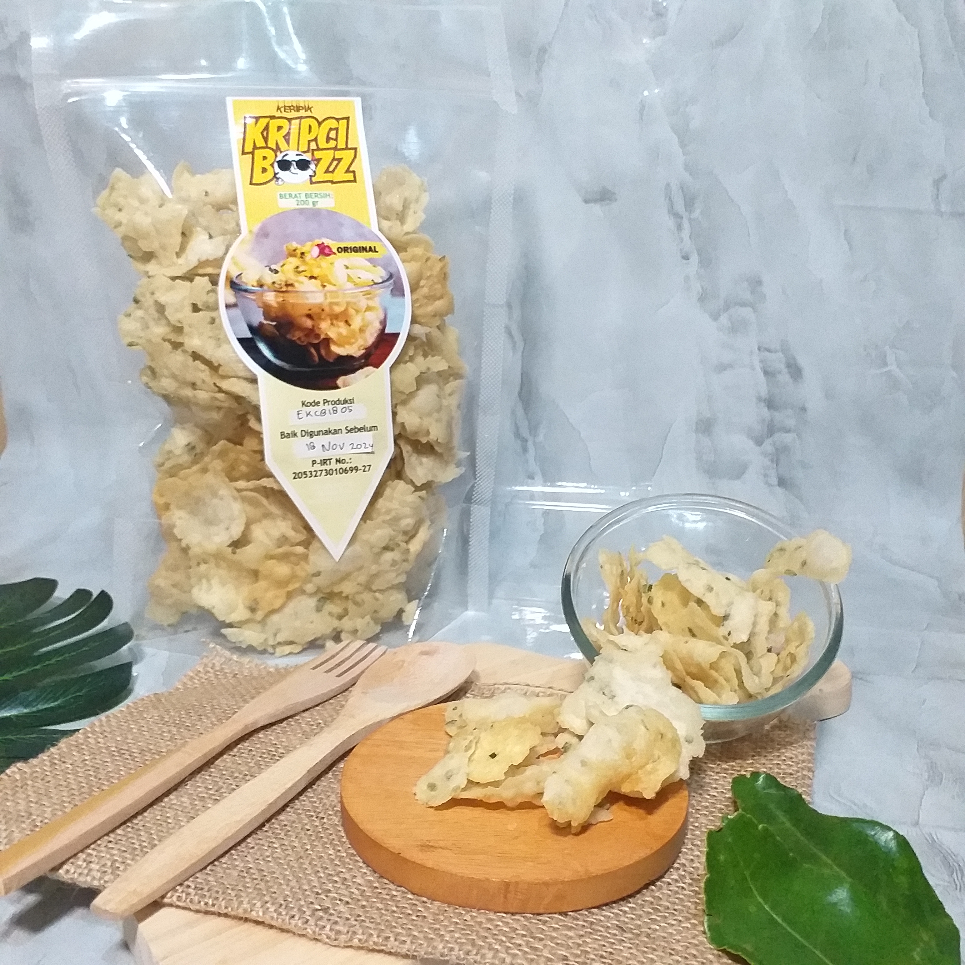 Keripik cireng Kripci Bozz original kemasan 200g