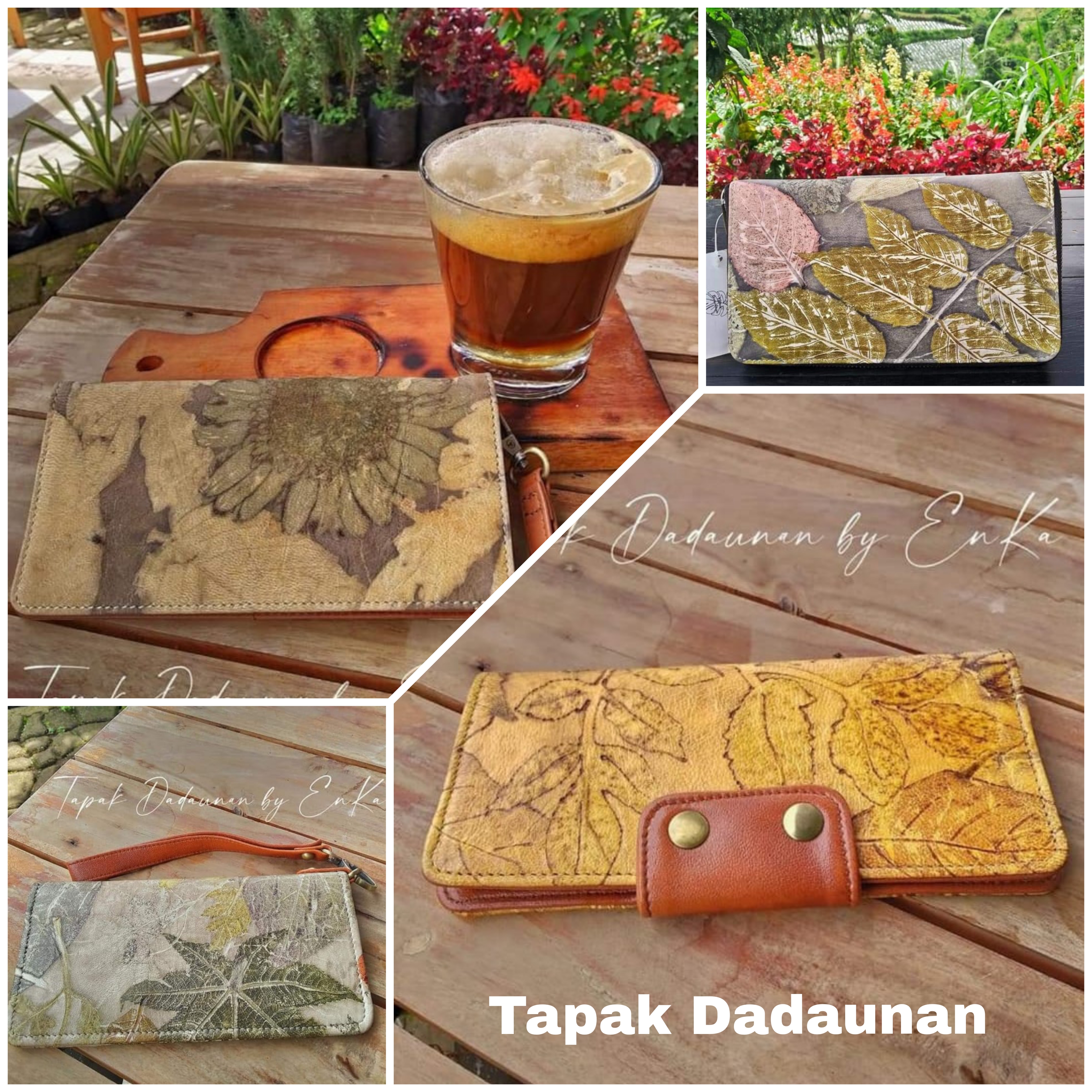 Dompet kulit ecoprint