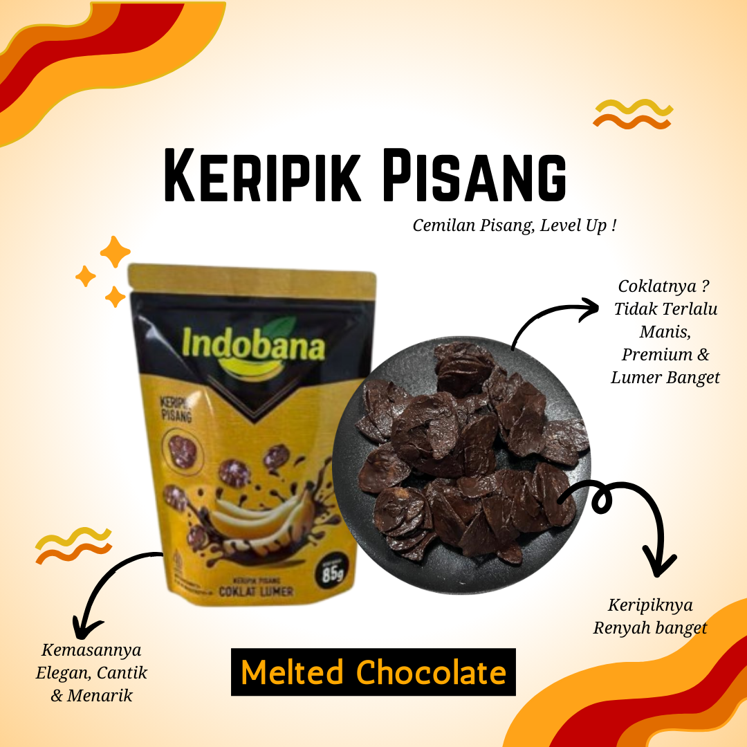 keripik pisang coklat lumer