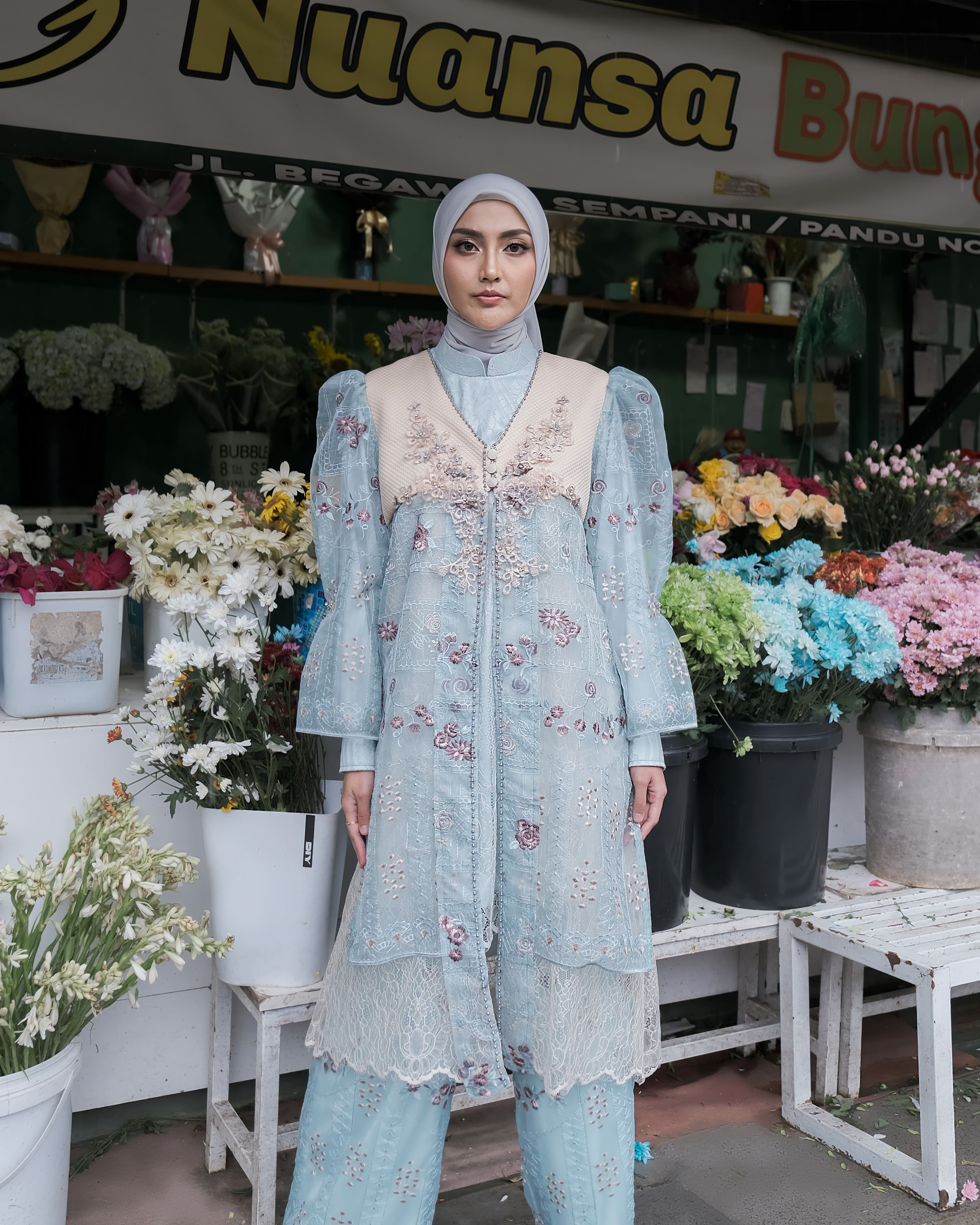 Rose long Lace Tosca