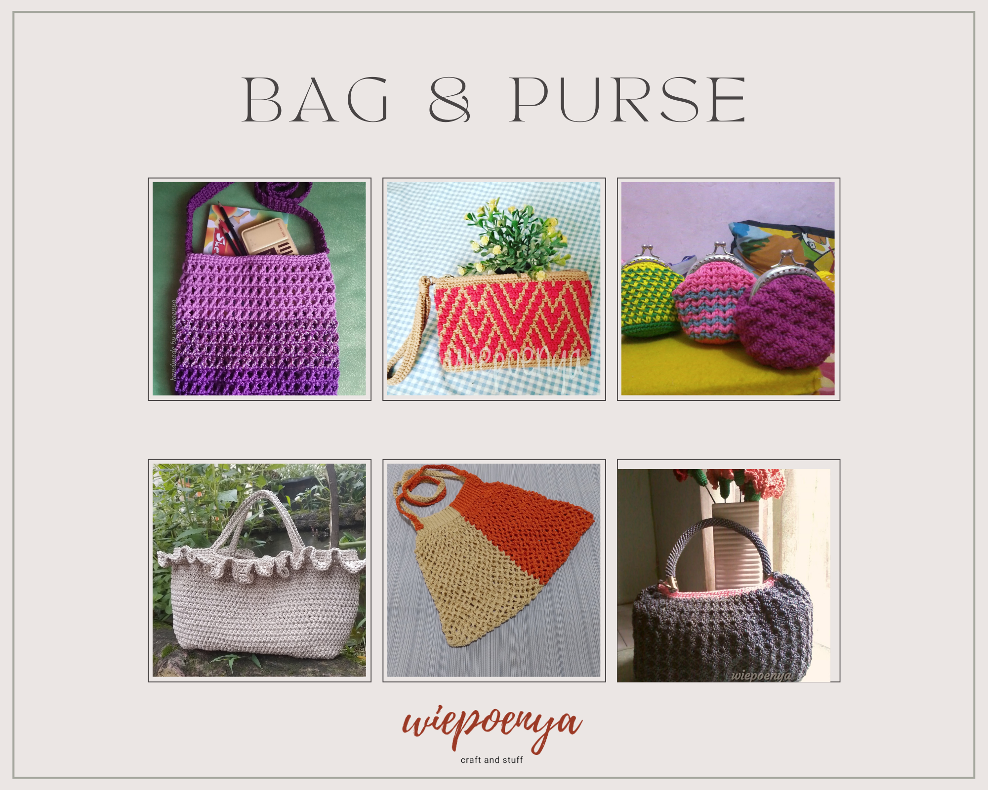 Tas dan dompet rajut