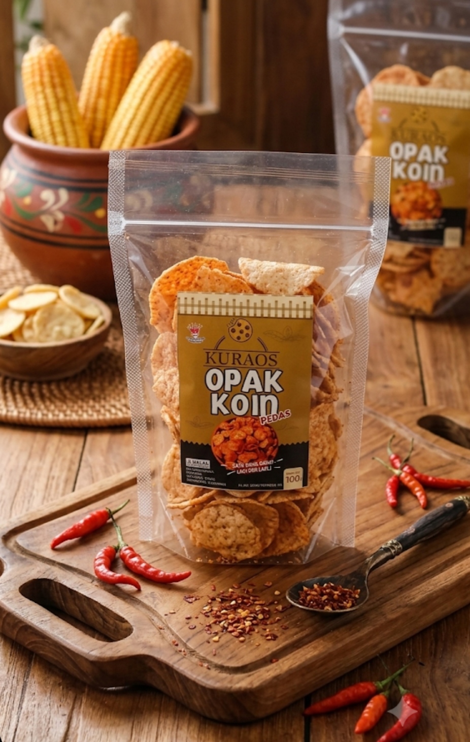 Opak koin Singkong Rasa Pedas