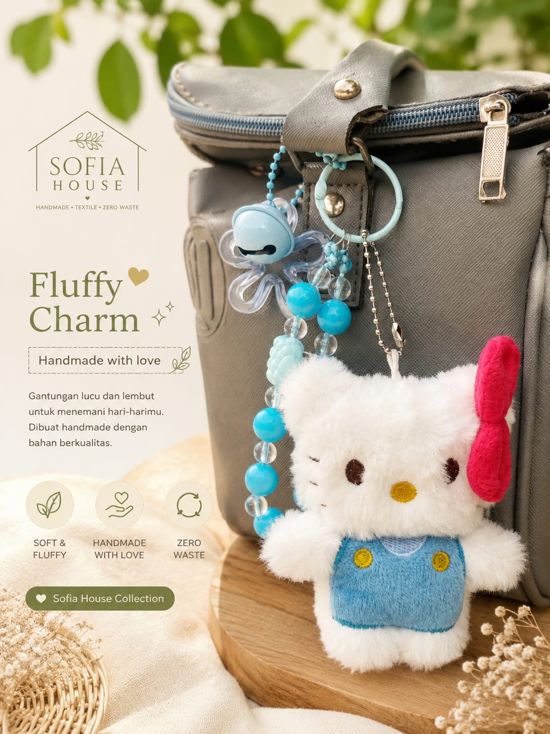 Fluffy Bag charm