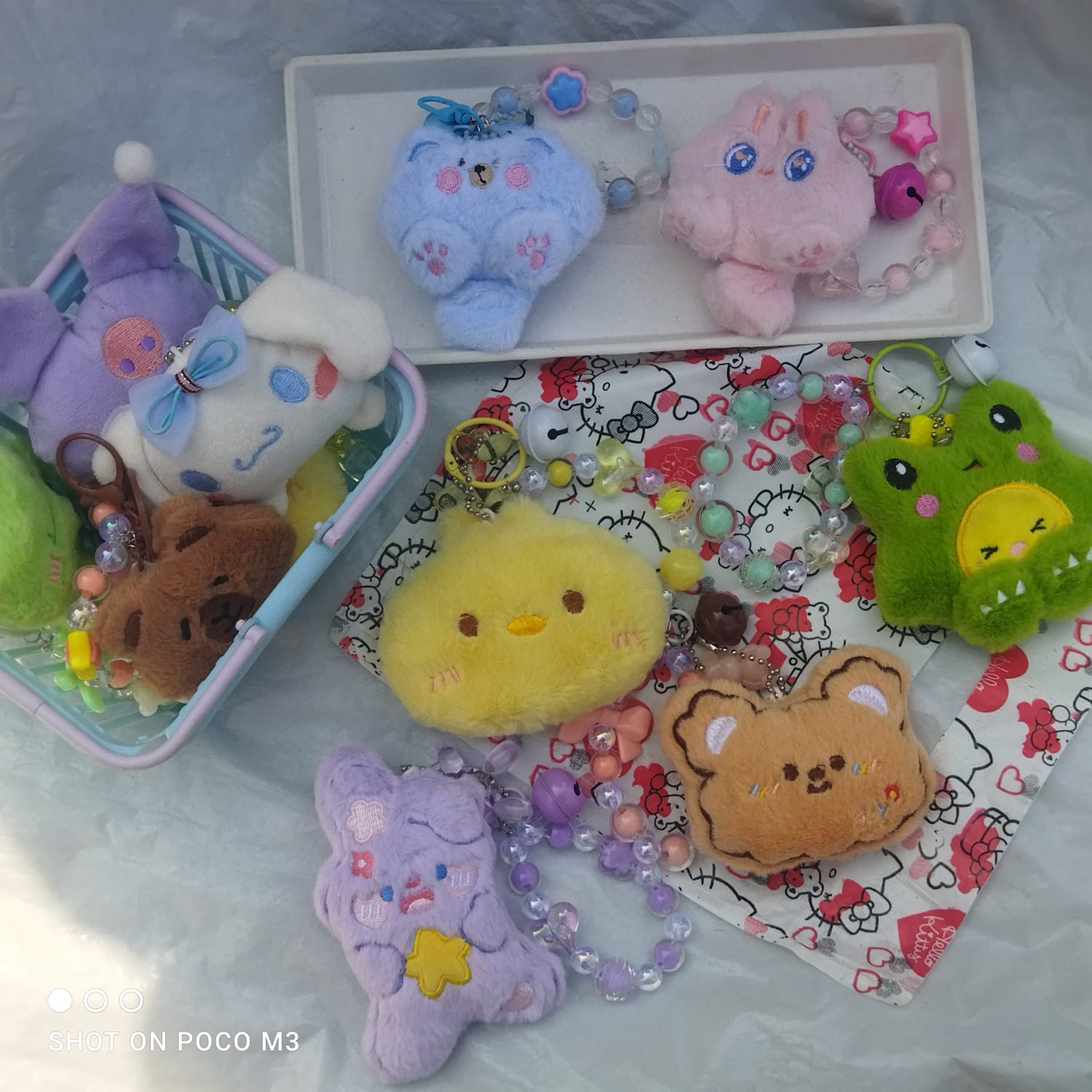 Keychain Boneka + Manik-Manik