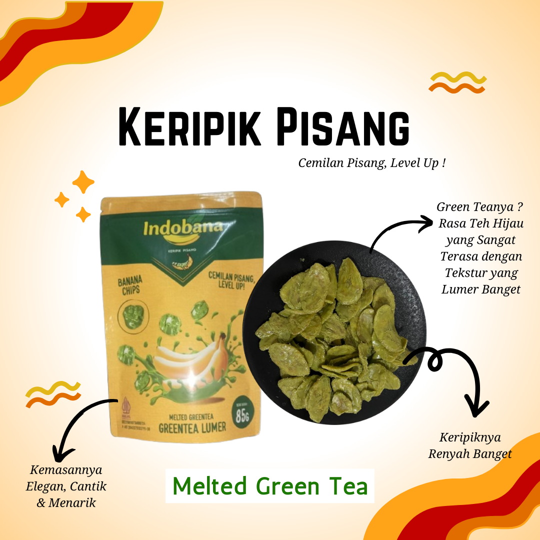 keripik pisang green tea lumer