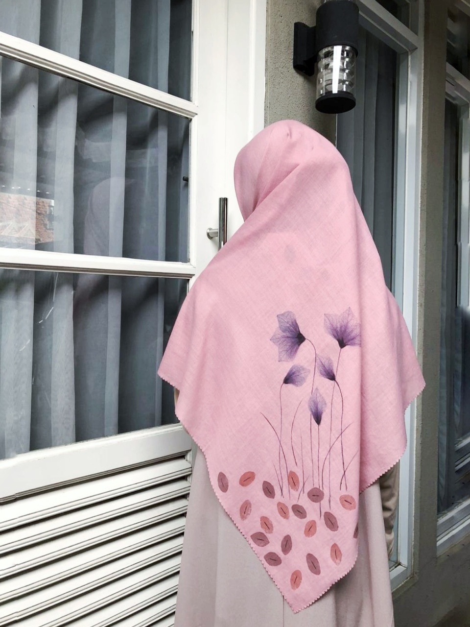 Kerudung Cap Daun