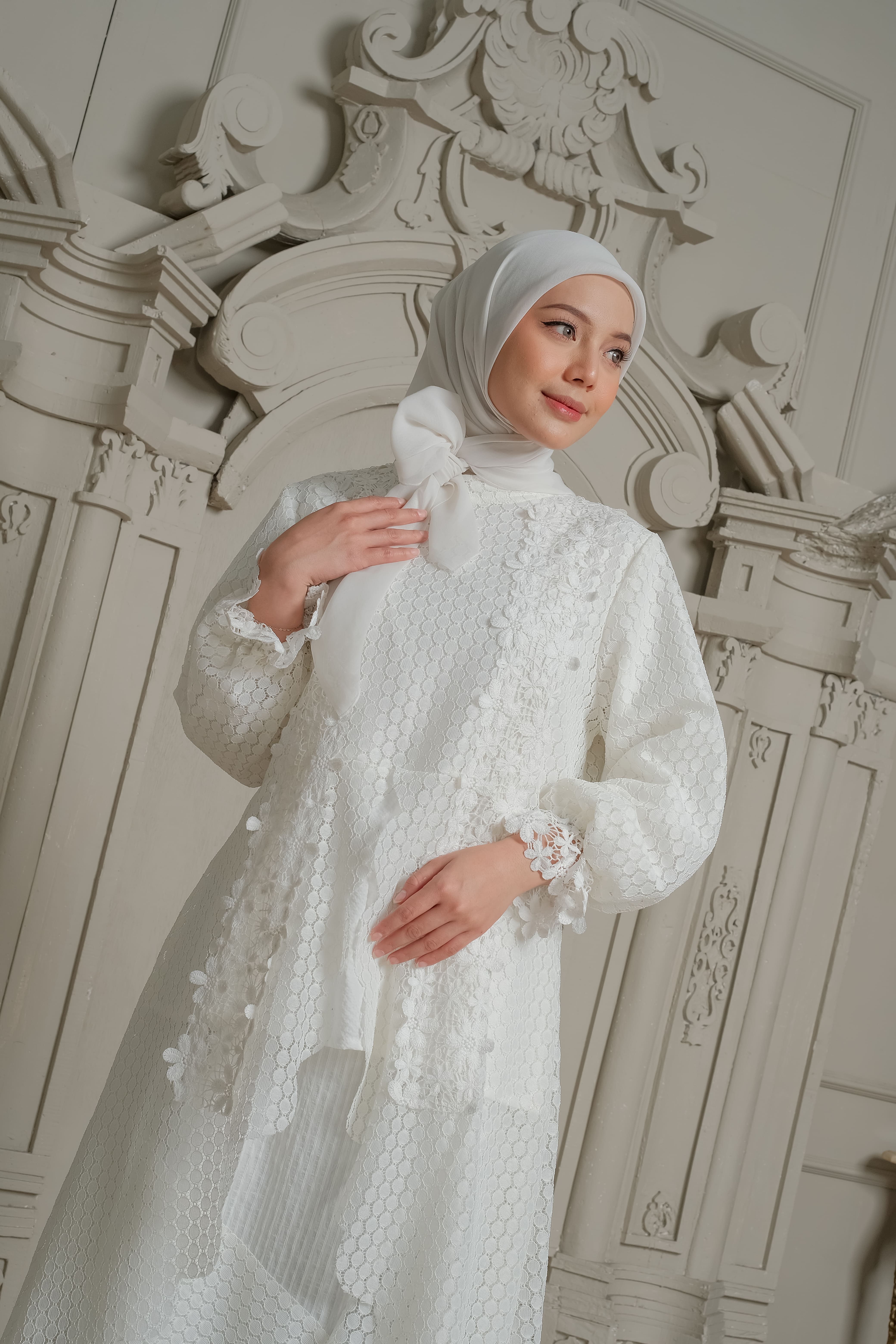 eleanorre Zara Humaira Set White