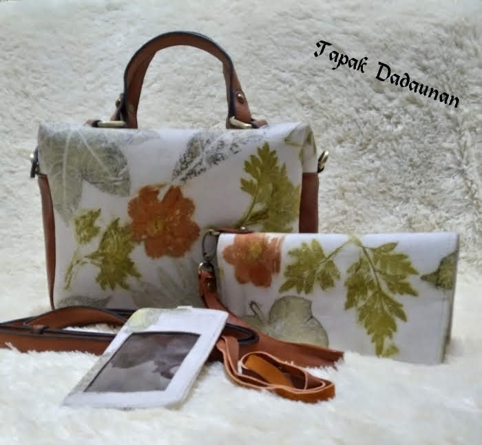 Tas kulit asli ecoprint
