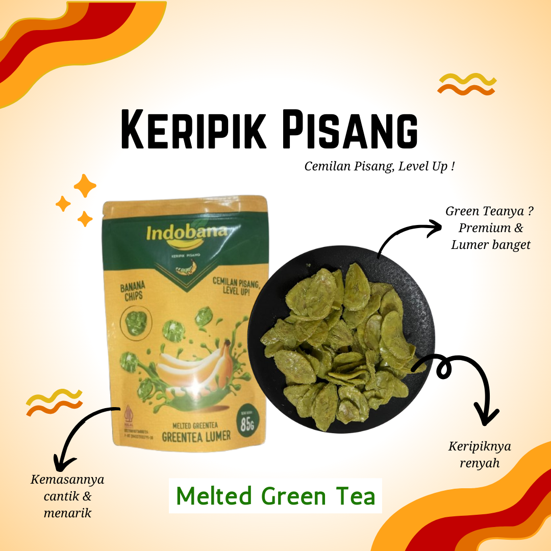 keripik pisang green tea lumer