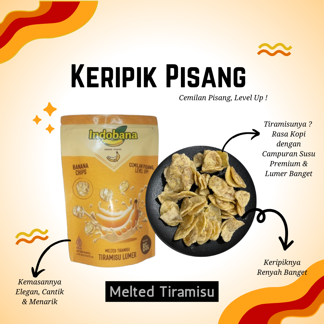 Keripik pisang tiramisu lumer