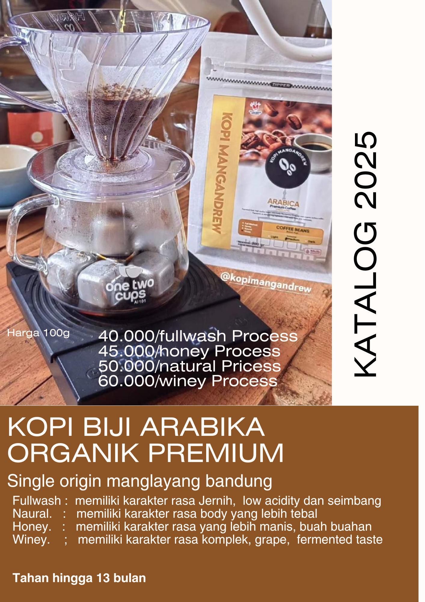 KOPI BIJI ARABIKA ORGANIK PREMIUM