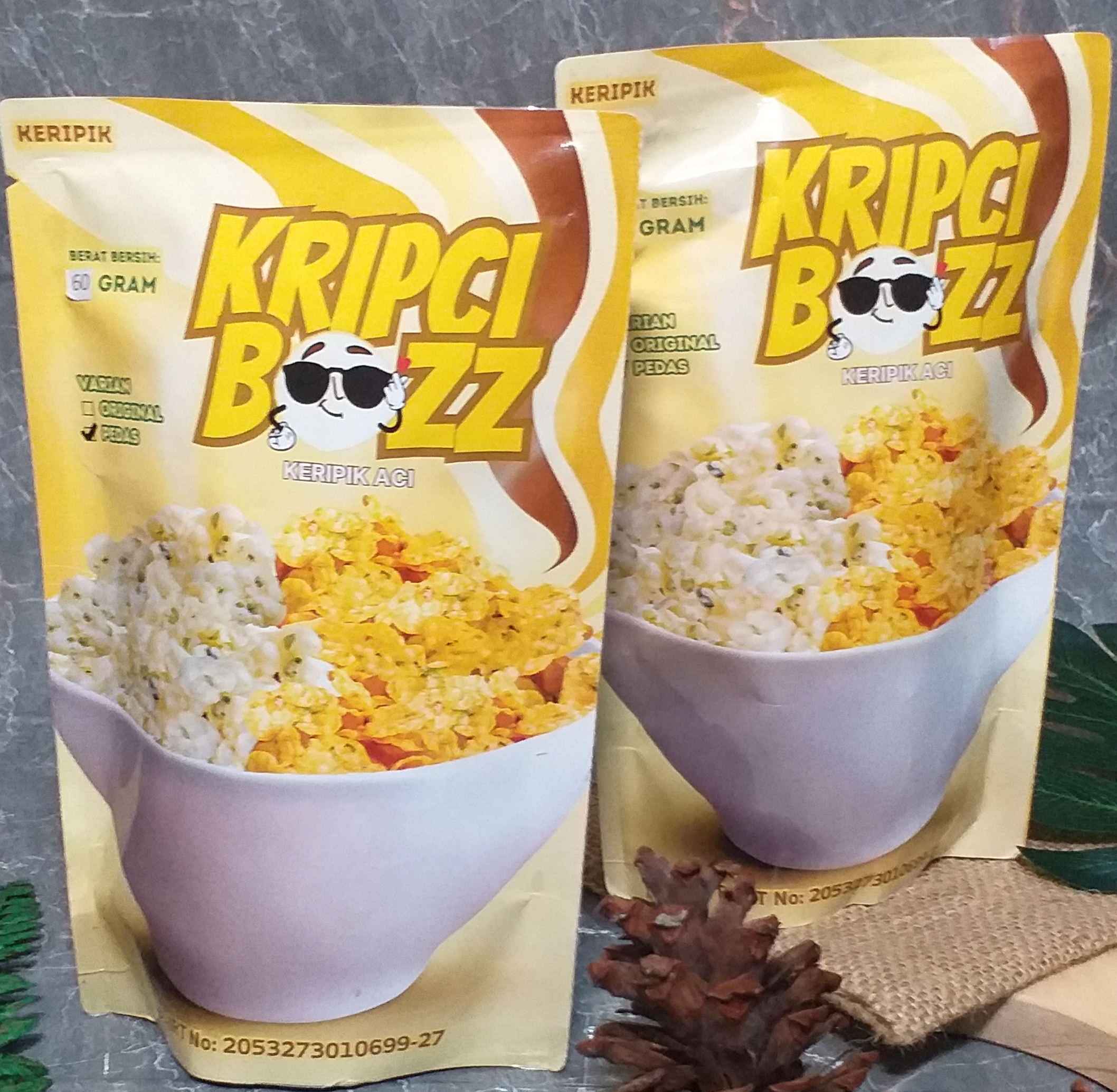 Keripik cireng Kripci Bozz original kemasan 70g 